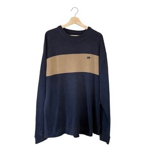 VIntage 1972 ECKO UNLTD Mens Navy Blue Knit Sweater Crewneck XXL